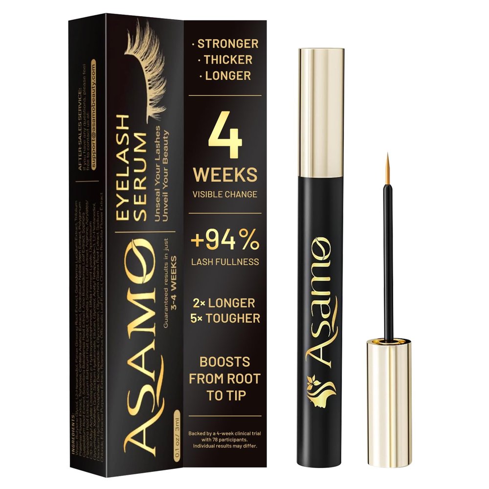 Eyelash Growth Serum  15 Plant Extracts Hypoallergenic Oil Free for Longer Lashes,Natural Beauty Enhancement,eye lash serum growth(Gold Black)