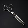 6 Inch Barber Hair Scissors Set - Professional Thinning Scissors with Skull Design, 440C Japanese Steel view 2