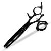 5.5 Inch Swivel Thumb Hair Cutting Shears - Black JP 440C Scissors with 360 Degree Rotation for Hairdressers view 1