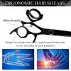 5.5 Inch Swivel Thumb Hair Cutting Shears - Black JP 440C Scissors with 360 Degree Rotation for Hairdressers view 2