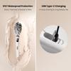 Electric Body Brush Back Scrubber for Shower, Electric Body Brush with Long Handle, Waterproof Rechargeable Bath Brush Body Scrubber with 3 Brush Heads for Cleansing and Exfoliating Skin (Milky White view 4