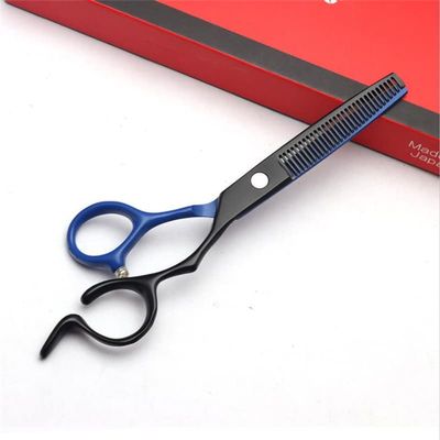 6 Inch Professional Barber Scissors Set - Black Blue Hairdressing Gift Set