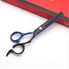 6 Inch Professional Barber Scissors Set - Black Blue Hairdressing Gift Set view 1