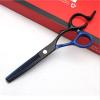 6 Inch Professional Barber Scissors Set - Black Blue Hairdressing Gift Set view 2
