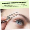 BAZEITFLOW 2pcs Stainless Steel Eyebrow Pliers with LED Light Tweezers for Precise Facial Hair Removal Portable Beauty Tool for Men and Women view 3