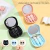 6Pcs Mini Makeup Brush Set, Cartoon Kitten Travel Complete Function Cosmetic Brushes Kit With Mirror view 3
