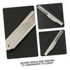 COOLHIYA Stainless Steel Beard Comb with Cover Portable Multifunctional Static Pocket Comb for Mens Hair Mustache and Beard Styling Compact Travel Grooming Tool in Silver view 3