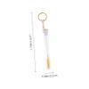 Healvian 10 pcs Eyelash Brush with Keychain Portable Lash Cleaning Applicator in Crystal Tube Plastic Makeup Tool for Women Gift Ready with Rhinestone Accents view 2