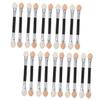 CLISPEED 30pcs Convenient Dual Ended Eyeshadow Stick Makeup Brushes Lightweight Portable Eye Shadow Brush Applicators for Eyeliner Eyebrow and Face Painting Aluminum Tube Design view 1