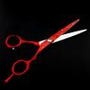 6 Inch Japan 440C Red Hair Scissors Set - Professional Barber Thinning Shears view 2