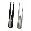 DINHEAROM 2pcs Stainless Steel Eyebrow Clips with LED Handle Eyebrow Trimmers for Precise Hair Removal and Grooming Portable Beauty Tools for Men and Women view 1