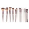 14 Champagne Gold Wood Handle Makeup Brush Beauty Tools Foundation Make Up Eye Shadow Brush Set view 2