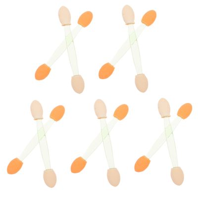 Healeved 100pcs Double Ended Eyeshadow Brushes Latex Sponge Applicators Lightweight Makeup Tools for Natural to Dramatic Eye Shadow Design Disposable Professional Oval Tipped Smudgers for