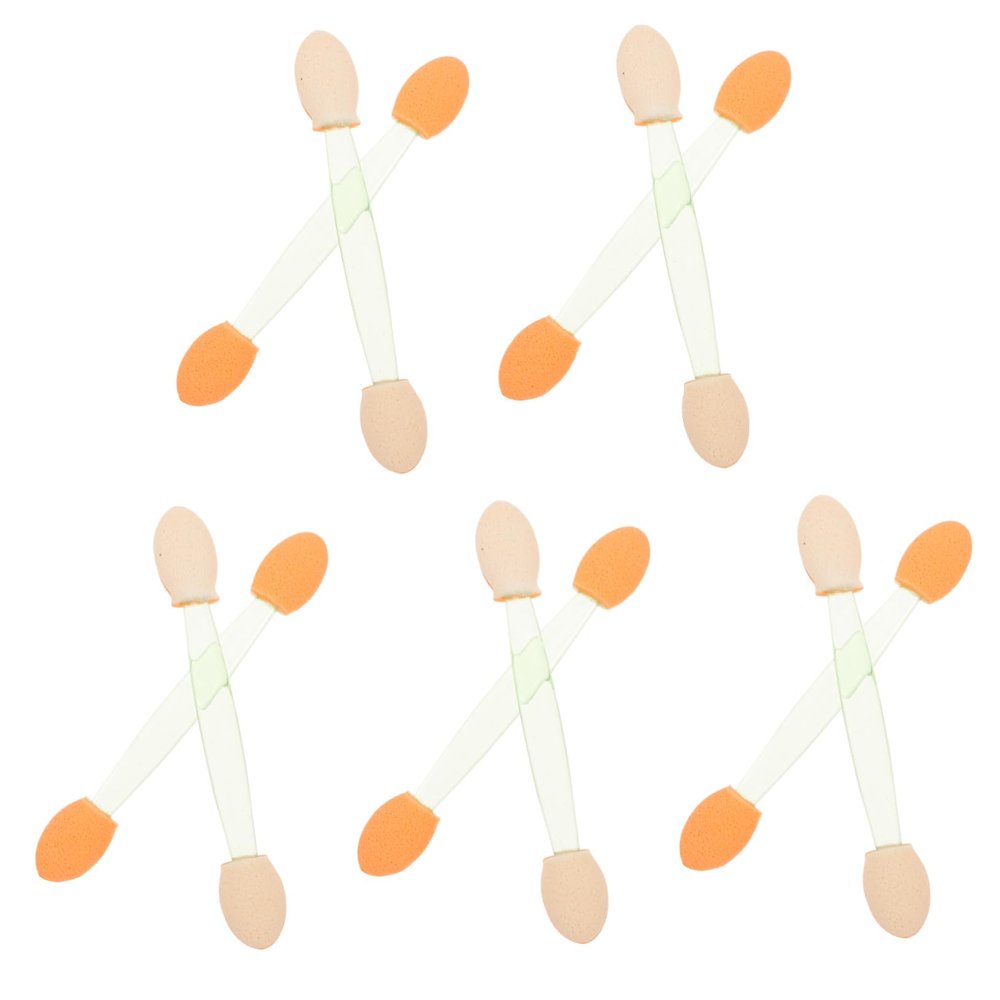 Healeved 100pcs Double Ended Eyeshadow Brushes Latex Sponge Applicators Lightweight Makeup Tools for Natural to Dramatic Eye Shadow Design Disposable Professional Oval Tipped Smudgers for