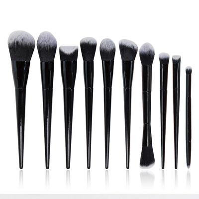 10 Pieces of Makeup Brush Set Full Set of Black Powder Eye Shadow Brush Beauty Tools
