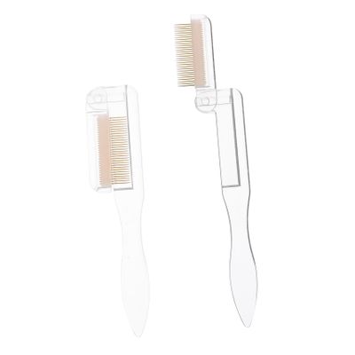 Beavorty 2Pcs Foldable Stainless Steel Eyebrow Combs Eyelash Separators for Women Makeup Metal Brushes for Precise Brow Grooming and Natural Professional Beauty Salon Use
