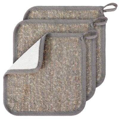 3PCS Exfoliating Washcloths for Face Shimmeroo 8x8 Inch Bamboo Charcoal Premium Face Body Wash Cloths with Softness Scrubbing Two Sides Exfoliating Towel for Women Men(Grey)