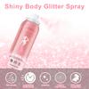Hair and Body Glitter Spray, Holographic Glitter Highlighter Powder, Hairspray for Clothes, Face Body Shiny Glitter, Loose Shimmer Hairspray Festival Rave Prom Accessories, 2.11 Fl Oz (Pink) view 2