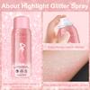 Hair and Body Glitter Spray, Holographic Glitter Highlighter Powder, Hairspray for Clothes, Face Body Shiny Glitter, Loose Shimmer Hairspray Festival Rave Prom Accessories, 2.11 Fl Oz (Pink) view 4