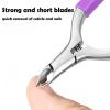 Cmetta Precision Cuticle Nippers Trimmer with Silicone Handles, Spring-Loaded Stainless steel Nail Clippers for Manicure Pedicure, Refined Edge Cuticle Remover Cutter Pusher Kit Tools (Green 1-PACK) view 4