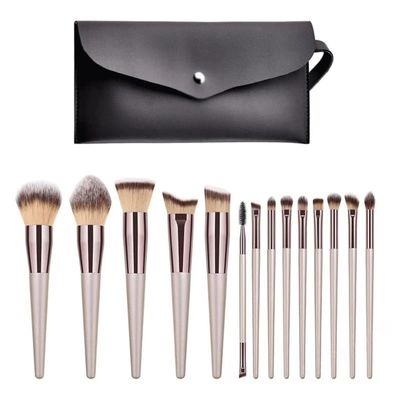 14 Champagne Gold Makeup Brush Set Powder Brush Eye Shadow Brush Or Makeup Artist