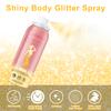 Hair and Body Glitter Spray, Holographic Glitter Highlighter Powder, Hairspray for Clothes, Face Body Shiny Glitter, Loose Shimmer Hairspray Festival Rave Prom Accessories, 2.11 Fl Oz(Gold) view 2
