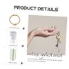 CLISPEED 10 pcs Eyelash Brush with Tubes and Gold Keychains Portable Makeup Lash Brushes for Women and Crystal Handle Design Safe Plastic Material Easy Storage and Stylish Gift view 3
