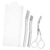 MUSISALY Eyebrow Trimming Kit Transparent with Razor and Scissors Precise Flexible Grooming Tools for Safe Shaping and Tailoring Eyebrow Peaks Tails and Hairs view 1