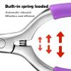Cmetta Precision Cuticle Nippers Trimmer with Silicone Handles, Spring-Loaded Stainless steel Nail Clippers for Manicure Pedicure, Refined Edge Cuticle Remover Cutter Pusher Kit Tools (White 1-PACK) view 3