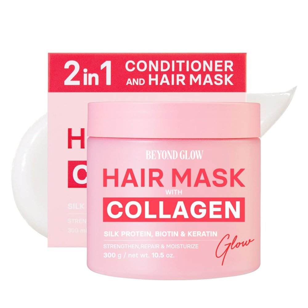 AVON Beyond Glow Collagen Hair Mask  Deep Nourishing & Strengthening Treatment for Soft, Smooth, Healthy-Looking Hair  Suitable for Most Hair Types