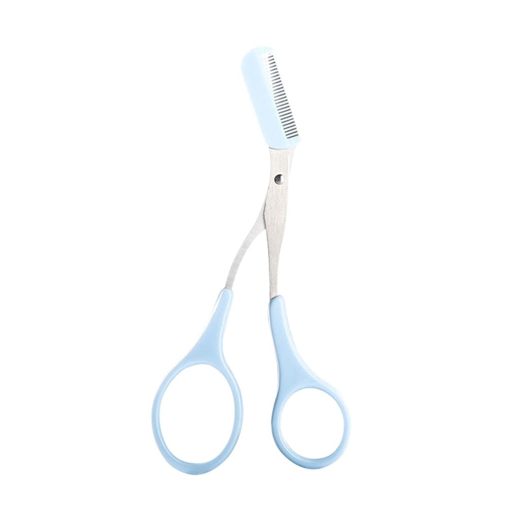 XEGZLH Stainless Steel Eyebrow Trimmer Scissor with Comb for Facial Hair Removal Grooming Shaping Shaver Cosmetic Makeup Access