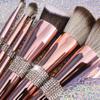 12 Rose Gold Snow Fox Hair Makeup Brush Complete Soft Makeup Brush Set eye shadow Makeup Brush view 3