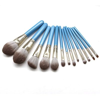 13 Makeup Brush Set Granny Gray Solid Wood Handle Makeup Tool High end Beauty Brush