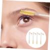 CLISPEED 4pcs Eyelash Brush Keychain for Women Portable Yellow Mascara Wands with Rhinestones Lightweight Eyebrow and Lash Combs Makeup Tool for Beginners and Artists view 2