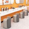 360 Swivel Makeup Vanity Chair, Modern Low Back Stool for Bedroom Dressing Table & Study Room, Stylish White Makeup Chair for Salon & Home Use view 2