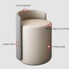 360 Swivel Makeup Vanity Chair, Modern Low Back Stool for Bedroom Dressing Table & Study Room, Stylish White Makeup Chair for Salon & Home Use view 4
