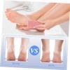 FOMIYES 4PCS Natural Stone Callus Remover Foot Scrapers for Men Women Dead Skin Exfoliation Pedicure Tools with Comfortable Grip Pumice Foot Rubbing Stones for Heel Care Random Color view 2