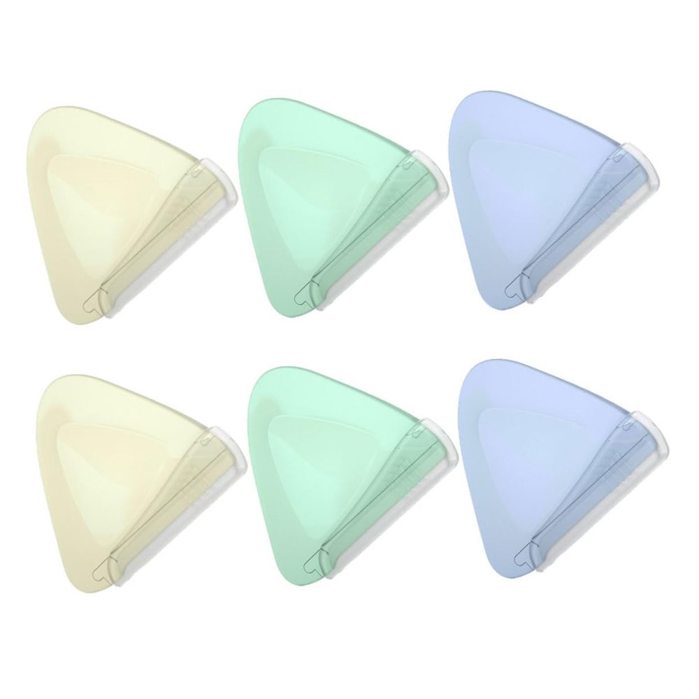 NOLITOY 6pcs Portable Eyebrow Razors Lightweight Stainless Steel Trimmers with Precision Heads for Gentle Hair Removal Eyebrows Face Neck Travel Friendly Makeup Tool in Pearl White Green