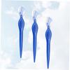 GALPADA 3Pcs Stainless Steel Eyebrow Razors Blue Portable Eyebrow Trimmers Lightweight Non Slip Grip Beauty Tools for Women Travel Friendly view 3