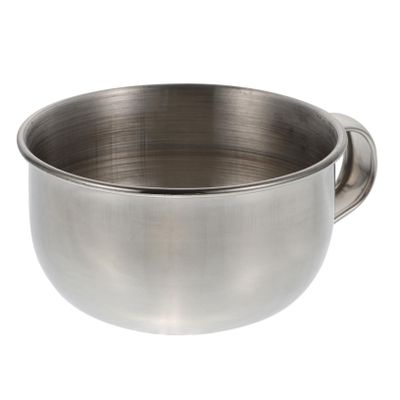 CIYODO Practical Stainless Steel Shaving Bowl for Men with Comfortable Handle Capacity Foaming Soap Dish Easy to Clean for Home and Barber Shop Use