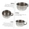 HEATSHAKING Stainless Steel Mens Shaving Bowl with Convenient Handle for Foaming and Lathering Practical Wet Shave Vessel Suitable for Home Barber Shops and Salons view 3