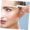 BUTIFULSIC 2Pcs Foldable Stainless Steel Eyebrow Brush Comb for Women Metal Eyelash Comb for Precise Makeup Application Transparent White Gold Design Professional Use and Home Makeup Tool view 4