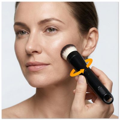 360 Electric Rotating Auto Makeup Brush with 2 Replaceable Brush Heads, Blending For Liquid Foundation, 2 Adjustable Speeds, Fast and Smart Electric Makeup Application, Time-Saving, Gifts For Women