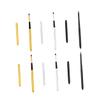 BIUDECO 6Pcs Retractable Lipstick Brush with Caps Portable Cosmetics Brushes for Precise Lip Balm and Eyeshadow Application Travel Friendly Beauty Tools in Gold Silver and Black view 1