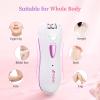 Epilator,Epilator for Women Facial Hair Removal Rechargeable,2 Speeds Hair Removal,HairRemoval Device with 36 Tweezers,Hair Removal forWomen Legs/Face/Bikini/Arms,Womens Electric Shaver Smooth Skin view 2