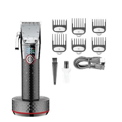 Professional Hair Clippers for Men, Hair Trimmer Professional Hair Clipper Waterproof Hair Cutting Machine Cordless Barber Rechargeable Adjustable Trimmer(Red with Box)