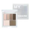 CHOSUNGAH BEAUTY My Magazine Eyeshadow Palette - Cool Mauve Brown, 5 Shadows, All-in-One Matte, Shimmer & Glitter Multi-Texture Palette for Chic Daily & Trendy Looks, 0.25oz view 1