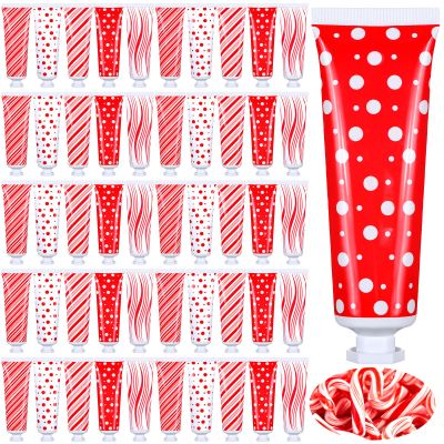Dansib 30 Pcs Christmas Hand Cream Bulk Mini Hand Lotion Candy Cane Scented Peppermint Lotion Christmas Stocking Stuffers Bulk Holiday Gifts Employee Staff Teacher Appreciation Gifts for Coworkers
