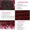 30 30 30 inch 99j Deep Wave Bundle Human Hair 99J Burgundy Bundles Human Hair Wine Red Deep Wave 3 Bundles for Women view 3