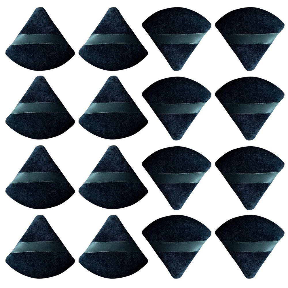 16 pcs Triangle Powder Puff Makeup Puff:Setting Powder Puff Powder Puffs for Face Powder for Loose Powder Cosmetic Foundation Makeup Sponge